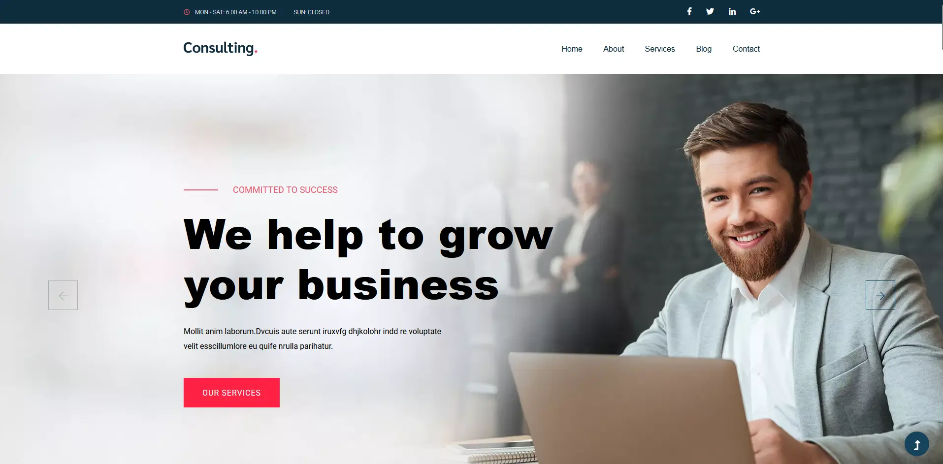 Corporate website – modern business template