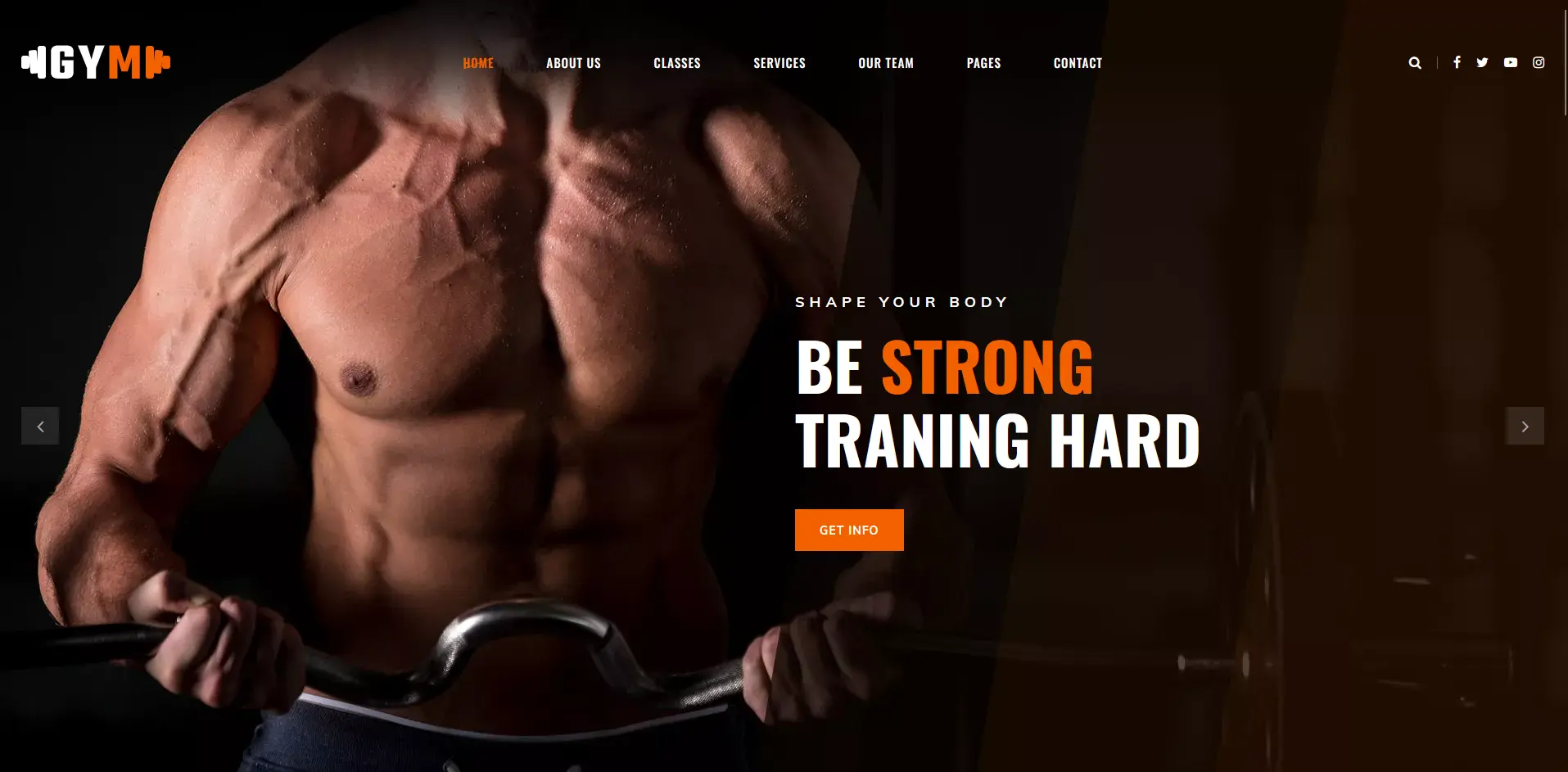 Fitness center – template for gyms